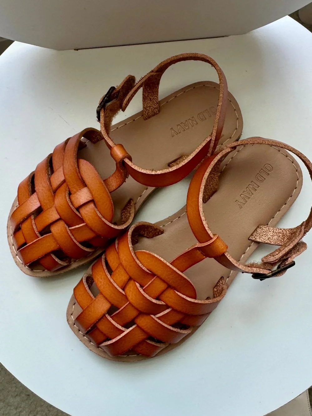 Old Navy Kids Brown Faux-Leather Fisherman Sandals